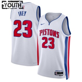 Maillot Basket Enfant Detroit Pistons Jaden Ivey 23 2022-23 Nike Association Edition Blanc Swingman